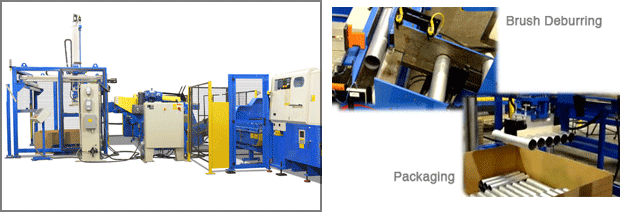 tube cutting and length inspection line
